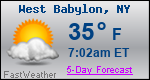 Weather Forecast for West Babylon, NY