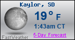 Weather Forecast for Kaylor, SD