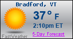 Weather Forecast for Bradford, VT