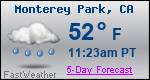 Weather Forecast for Monterey Park, CA