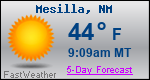 Weather Forecast for Mesilla, NM