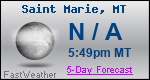 Weather Forecast for Saint Marie, MT
