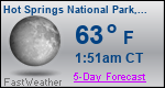 Weather Forecast for Hot Springs National Park, AR