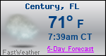 Weather Forecast for Century, FL