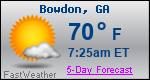 Weather Forecast for Bowdon, GA