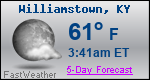 Weather Forecast for Williamstown, KY