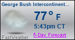 Weather Forecast for George Bush Intercontinental/Houston Airport, TX