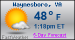 Weather Forecast for Waynesboro, VA