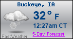 Weather Forecast for Buckeye, IA