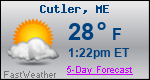 Weather Forecast for Cutler, ME