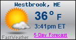 Weather Forecast for Westbrook, ME