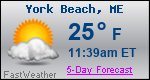 Weather Forecast for York Beach, ME