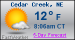 Weather Forecast for Cedar Creek, NE