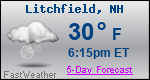 Weather Forecast for Litchfield, NH