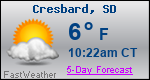 Weather Forecast for Cresbard, SD