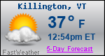 Weather Forecast for Killington, VT