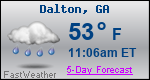 Weather Forecast for Dalton, GA