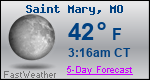 Weather Forecast for Saint Mary, MO
