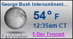 Weather Forecast for George Bush Intercontinental/Houston Airport, TX