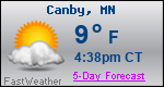 Weather Forecast for Canby, MN