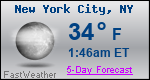 Weather Forecast for New York, NY