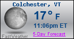 Weather Forecast for Colchester, VT