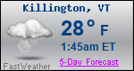 Weather Forecast for Killington, VT