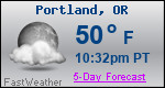 Weather Forecast for Portland, OR