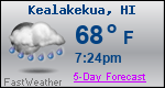 Weather Forecast for Kealakekua, HI