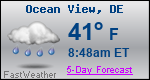 Weather Forecast for Ocean View, DE