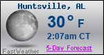 Weather Forecast for Huntsville, AL