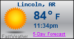 Weather Forecast for Lincoln, AR