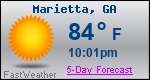 Weather Forecast for Marietta, GA