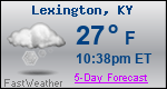 Weather Forecast for Lexington, KY