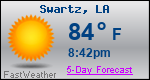 Weather Forecast for Swartz, LA