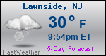 Weather Forecast for Lawnside, NJ