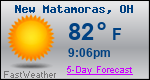 Weather Forecast for New Matamoras, OH