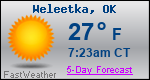 Weather Forecast for Weleetka, OK