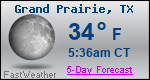 Weather Forecast for Grand Prairie, TX