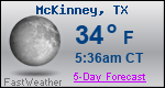 Weather Forecast for McKinney, TX