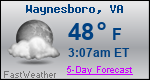 Weather Forecast for Waynesboro, VA