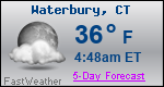 Weather Forecast for Waterbury, CT