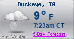 Weather Forecast for Buckeye, IA