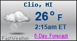 Weather Forecast for Clio, MI