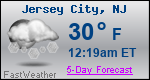Weather Forecast for Jersey City, NJ