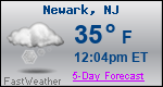 Weather Forecast for Newark, NJ