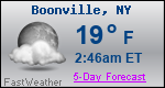 Weather Forecast for Boonville, NY