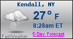 Weather Forecast for Kendall, NY