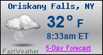 Weather Forecast for Oriskany Falls, NY