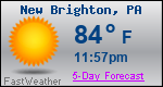 Weather Forecast for New Brighton, PA